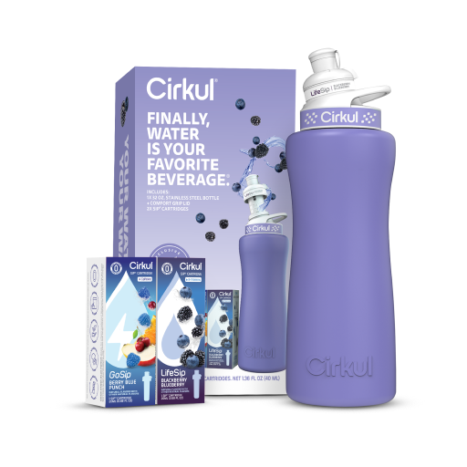 32oz. Matte Periwinkle Stainless Steel Bottle Starter Kit - Classic Pick A8